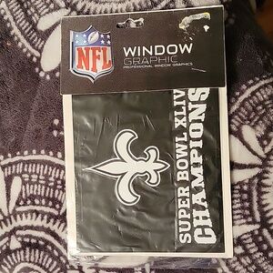 NEW SUPERBOWL XLIV CHAMPION SAINTS NFL WINDOW GRAPHIC